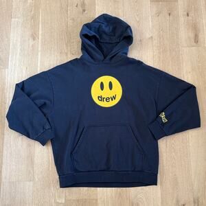 Drew House Deconstructed Mascot Hoodie Size L in Black Yellow